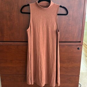 💙 NWOT American Eagle Mock Neck A Line Dress, Buttery Soft with Key Hole Back